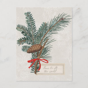 Carte Postale Joyeuses Tidings   Paix À Tout Le Monde