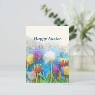 Carte Postale Joyeuses tulipes de Pâques