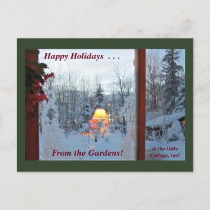 Carte Postale Joyeuses Vacances des Jardins Vacances d'hiver