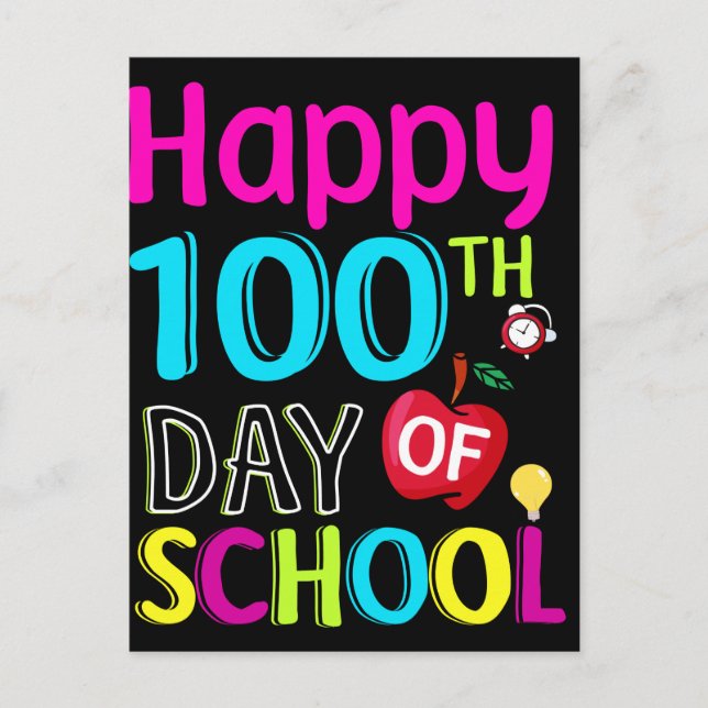 Carte Postale Joyeux 100ème jour d'école (Devant)