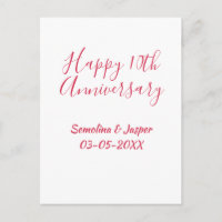 joyeux 10e anniversaire nom rouge rétro simple mod