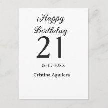 Joyeux 21e anniversaire lettre gras nom simple min