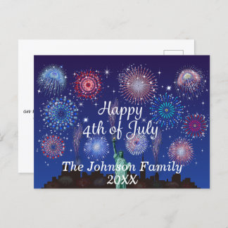 Carte Postale Joyeux 4 juillet à New York