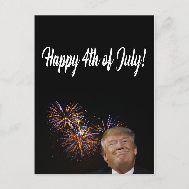 Carte Postale Joyeux 4 juillet de Donald Trump (Devant)
