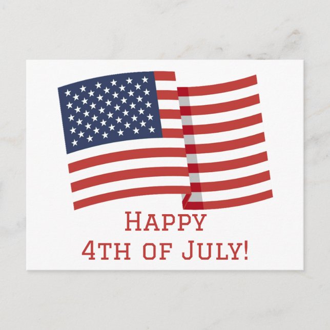 Carte Postale Joyeux 4 juillet fête de l'Indépendance (Devant)