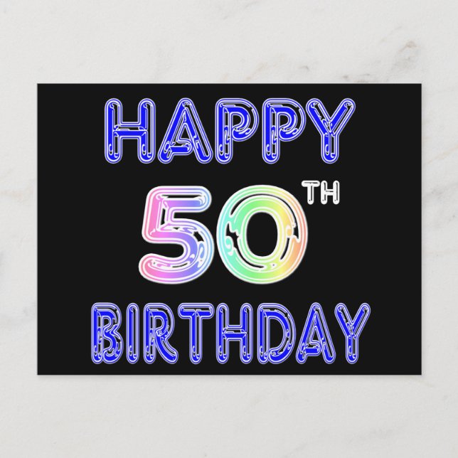 Carte Postale Joyeux 50e anniversaire cadeaux et vêtements d'ann (Devant)