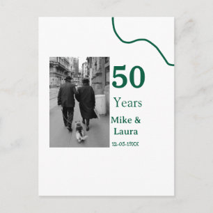Carte Postale Joyeux 50e anniversaire nom du couple date de mari