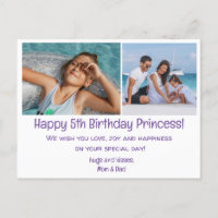 joyeux 5ème anniversaire, deux photos de famille