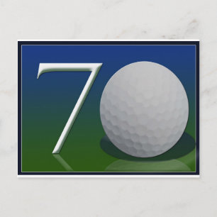 Carte Postale Joyeux 70e anniversaire pour la noix de golf