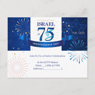 Carte Postale Joyeux 75e anniversaire de la fête de l'indépendan