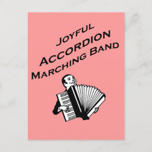 Carte Postale Joyeux Accordion Marching Band