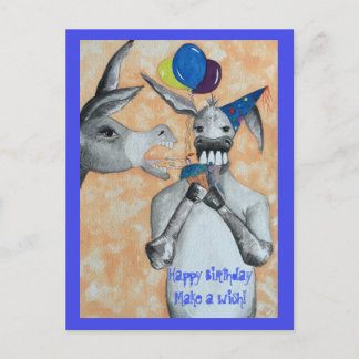 Carte Postale Joyeux âne d'anniversaire