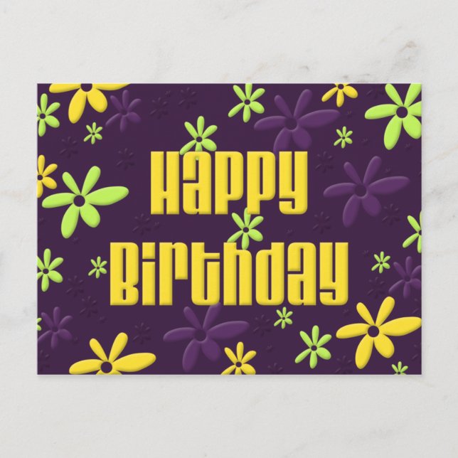 Carte Postale Joyeux anniversaire (Devant)