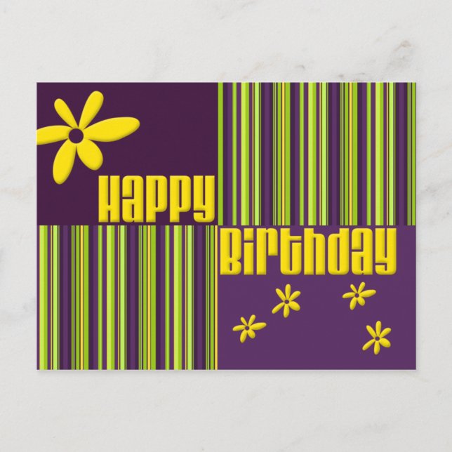 Carte Postale Joyeux anniversaire (Devant)