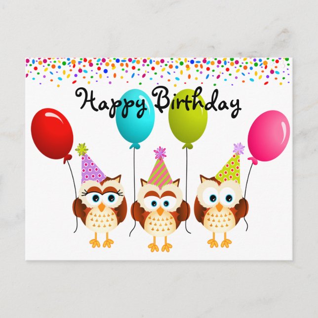 Carte Postale Joyeux anniversaire (Devant)