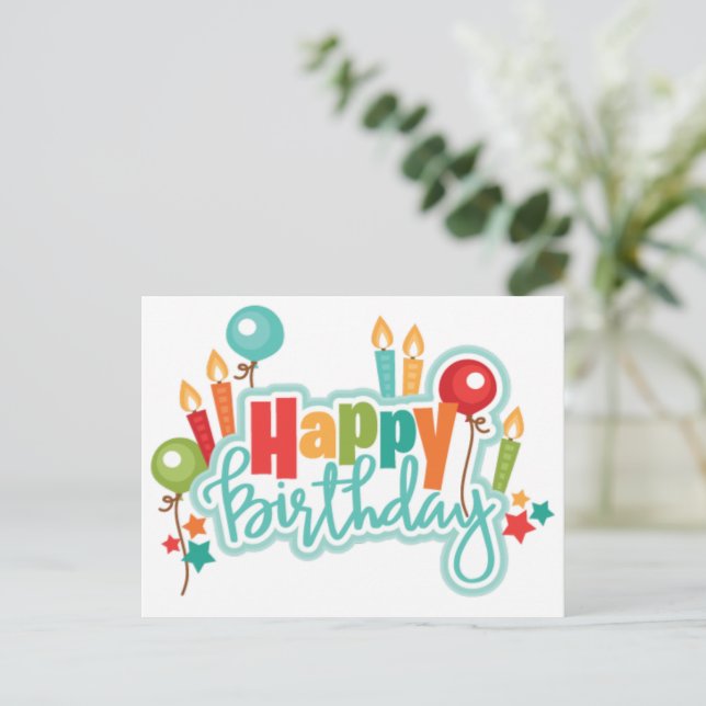 Carte Postale Joyeux anniversaire (Debout devant)