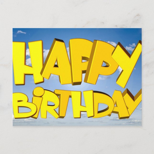 Carte Postale Joyeux anniversaire (Devant)