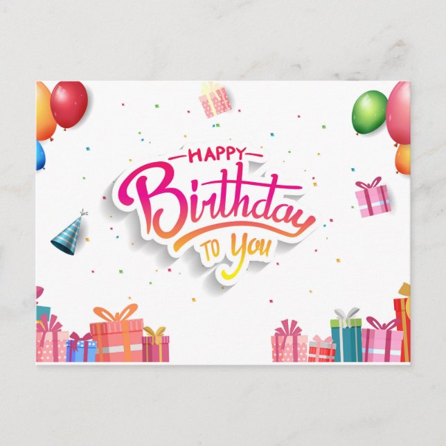 Carte Postale Joyeux anniversaire (Devant)