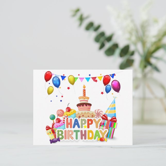 Carte Postale Joyeux Anniversaire (Debout devant)