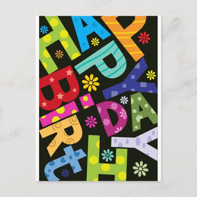 Carte Postale Joyeux Anniversaire (Devant)