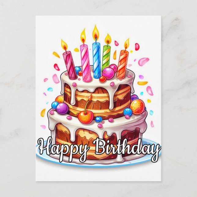 Carte Postale Joyeux anniversaire (Devant)