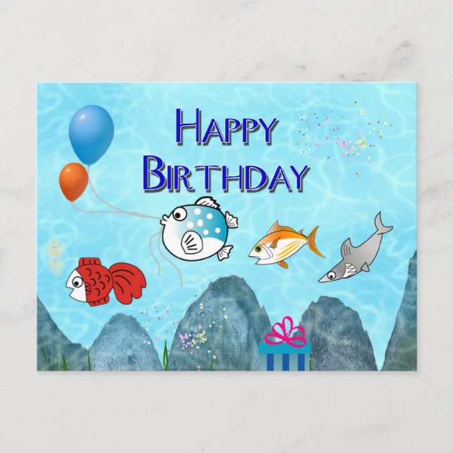 Carte Postale Joyeux anniversaire (Devant)