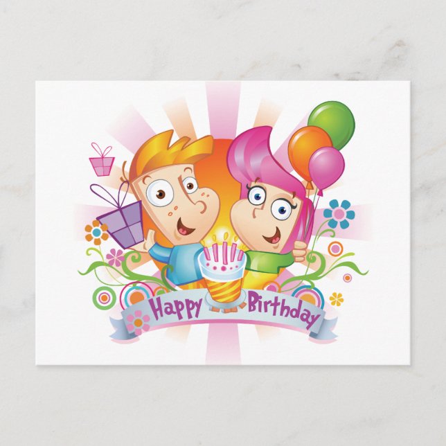 Carte Postale Joyeux anniversaire (Devant)