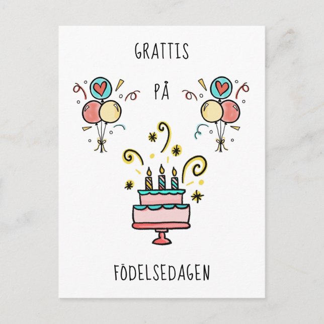 Carte Postale Joyeux anniversaire (Devant)