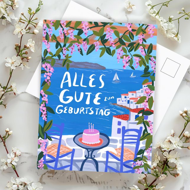 Carte Postale Joyeux anniversaire (Geburtstag Alles Gute Geburtstagskarte mit Blick Postkarte
)