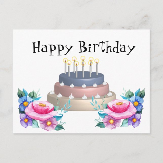 Carte Postale Joyeux anniversaire (Devant)