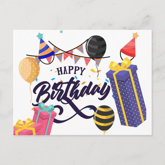 Carte Postale Joyeux Anniversaire (Devant)