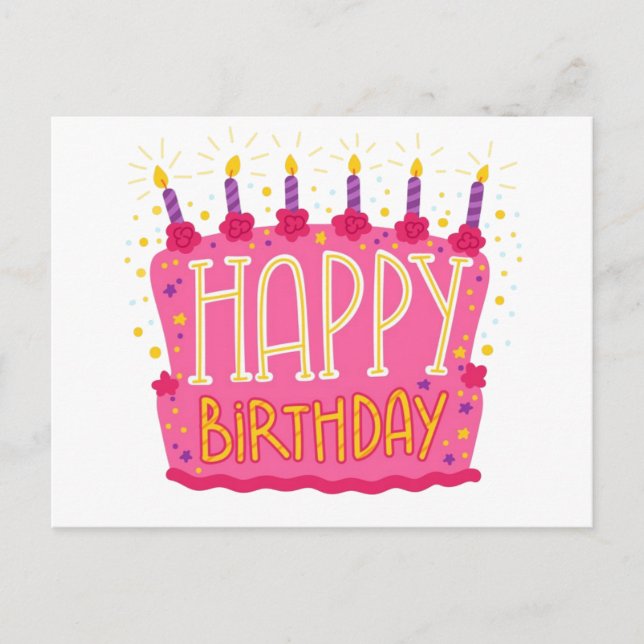 Carte Postale Joyeux anniversaire (Devant)