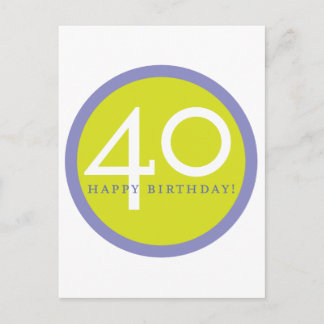 Carte Postale Joyeux anniversaire, 40 ans !