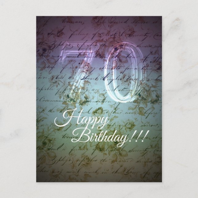 Carte Postale Joyeux Anniversaire!!! 70e (Devant)