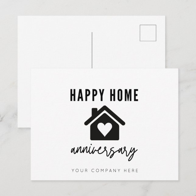 Carte Postale Joyeux anniversaire à la maison  (Devant / Derrière)