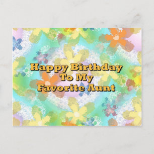 Carte Postale Joyeux Anniversaire À Ma Tante Préférée