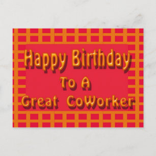 Carte Postale Joyeux anniversaire à un grand collaborateur