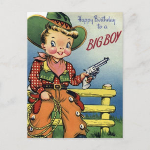 Carte Postale Joyeux anniversaire à un gros garçon