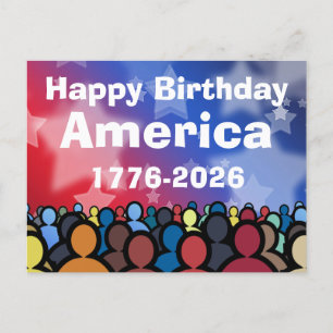 Carte Postale Joyeux Anniversaire Amérique 1776 à 2026