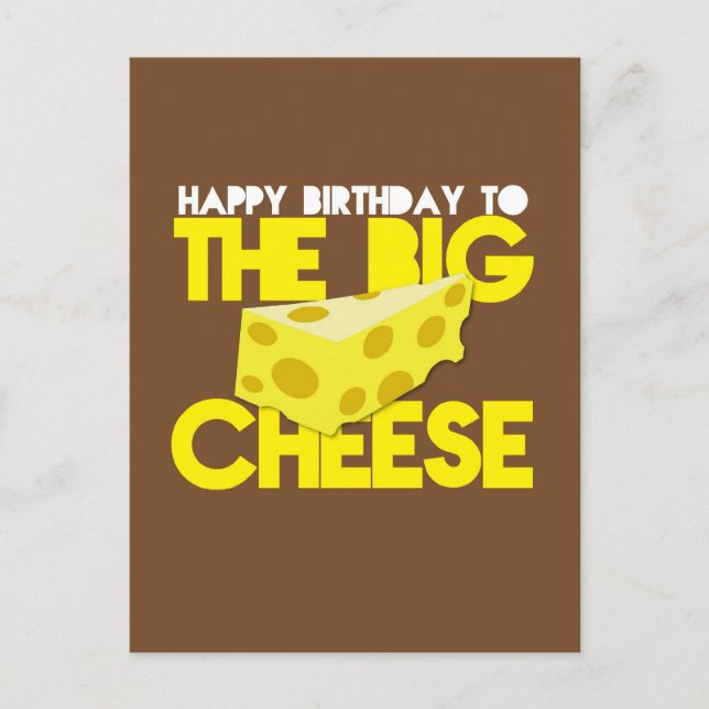 Carte Postale Joyeux anniversaire au GRAND FROMAGE (Devant)