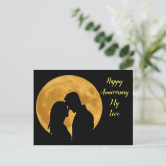 Carte Postale Joyeux anniversaire avec beau couple