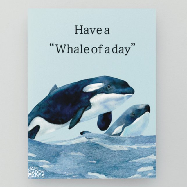Carte Postale Joyeux anniversaire baleine d'une journée  (Créateur téléchargé)