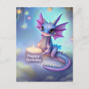 Carte Postale Joyeux Anniversaire Bébé Dragon
