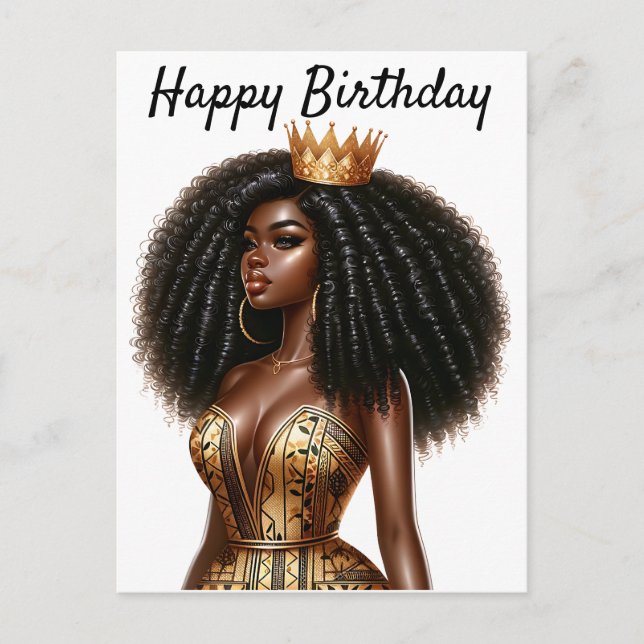 Carte Postale Joyeux Anniversaire belle Sista Black Girl Magic C (Devant)