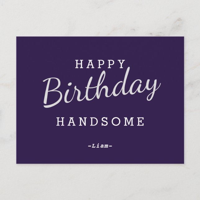 Carte Postale Joyeux Anniversaire belle violet Anniversaire Cart (Devant)
