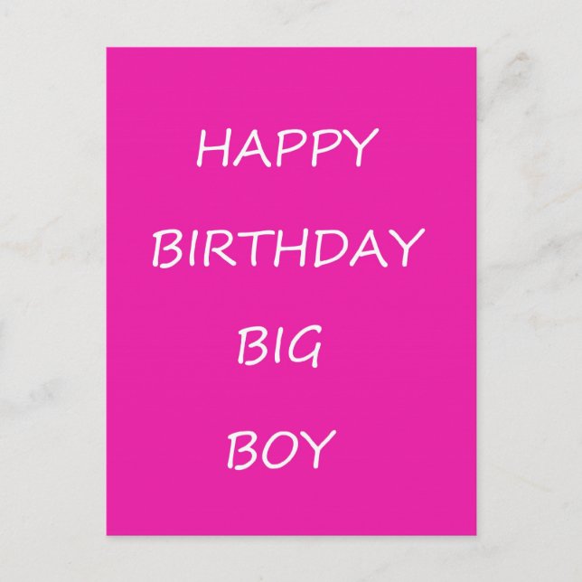 Carte Postale Joyeux anniversaire Big Boy (Devant)