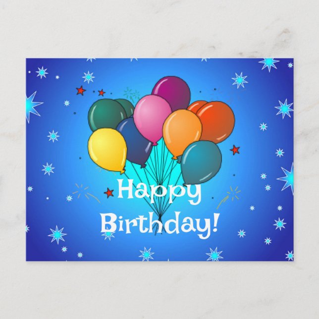 Carte Postale Joyeux anniversaire célébration (Devant)