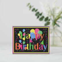 Joyeux Anniversaire Célébration Colorée