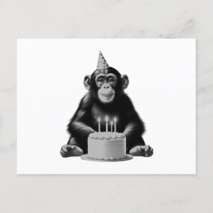 Carte Postale Joyeux Anniversaire Chimpanzé