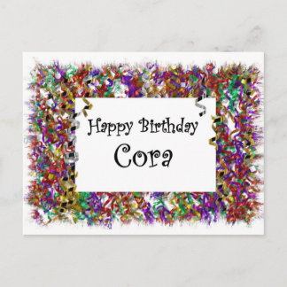 Carte Postale Joyeux Anniversaire Cora